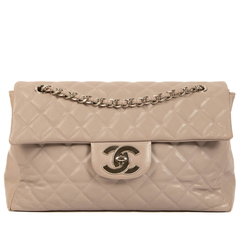 shop 100% authentic second hand Chanel Grey Calfskin Maxi Classic Bag on Labellov.com