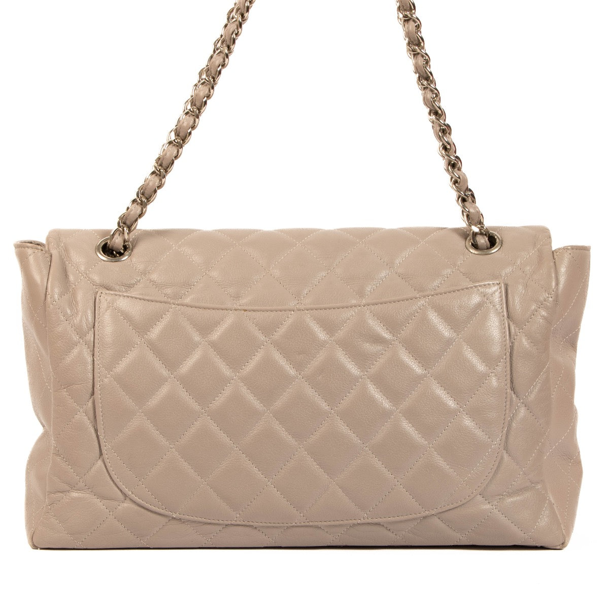 shop 100% authentic second hand Chanel Grey Calfskin Maxi Classic Bag on Labellov.com