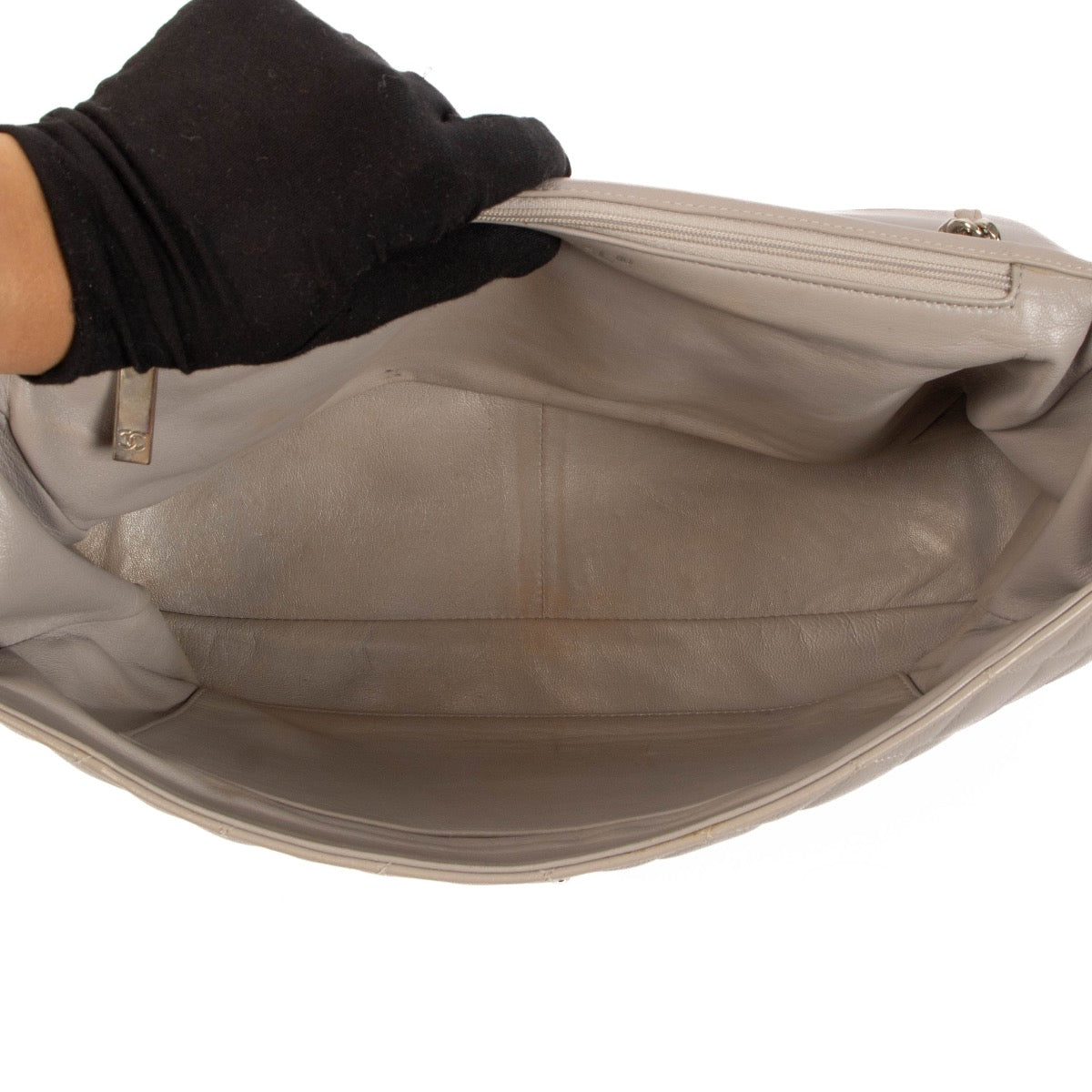 shop 100% authentic second hand Chanel Grey Calfskin Maxi Classic Bag on Labellov.com