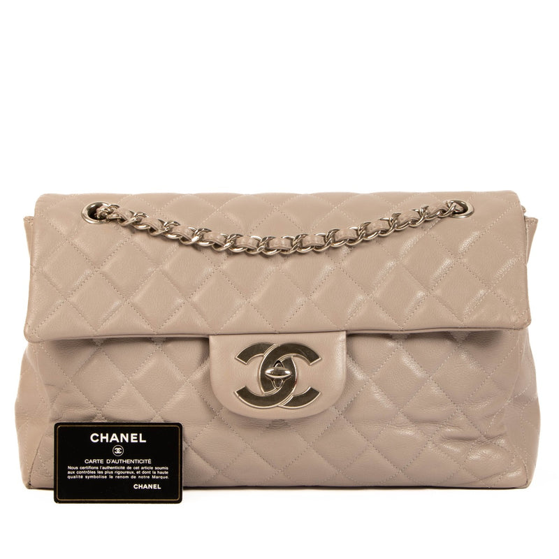 shop 100% authentic second hand Chanel Grey Calfskin Maxi Classic Bag on Labellov.com