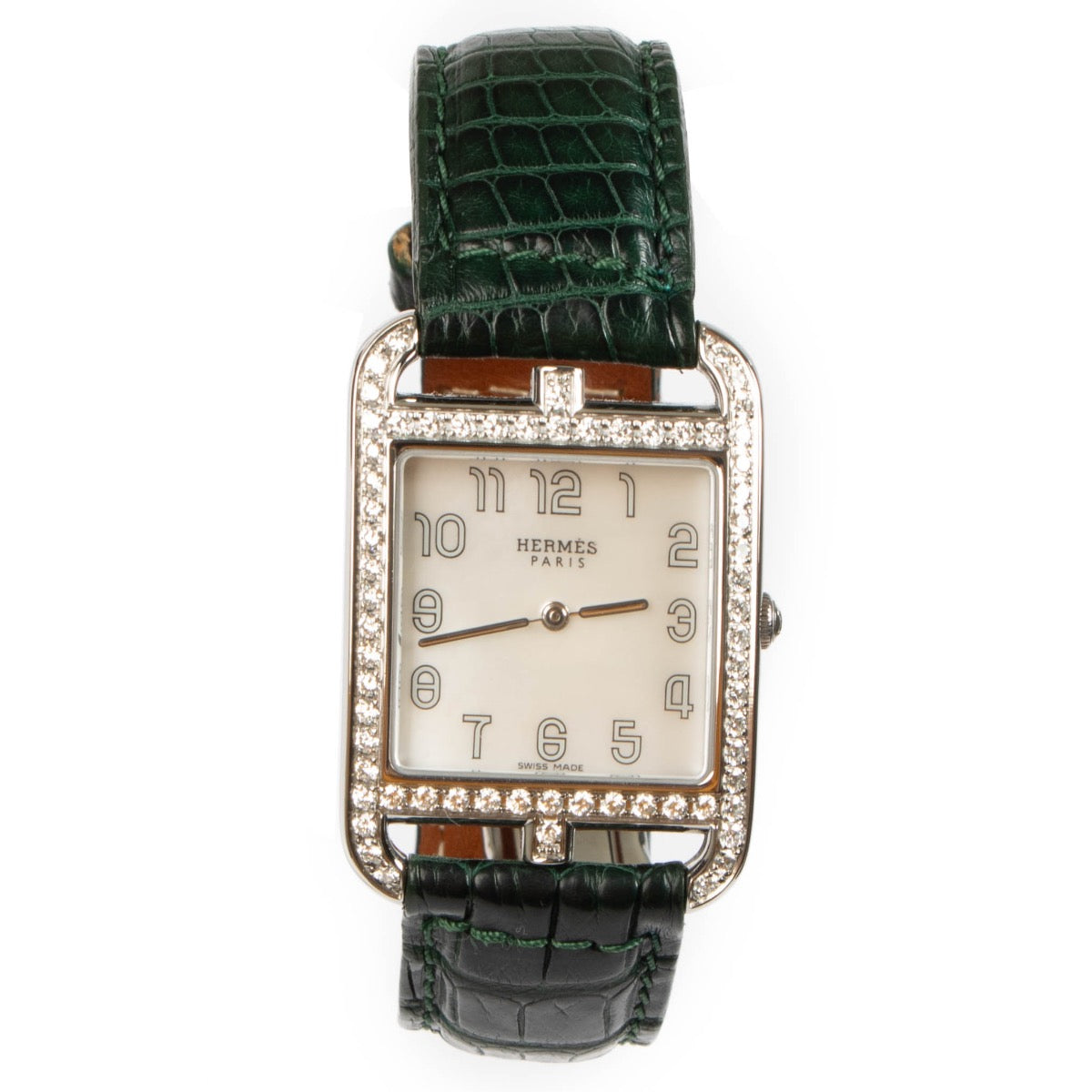 Hermès Cape Cod, Hermès Cape Cod Diamond Alligator, Hermès Diamond Alligator, Hermès Cape Cod Watch, Hermès Alligator, Hermès watch, Hermès Cape Cod watch, Labellov, Preloved, Hermès