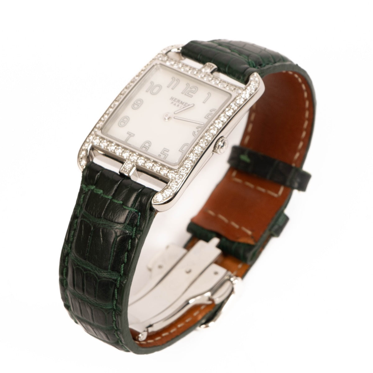 Hermès Cape Cod, Hermès Cape Cod Diamond Alligator, Hermès Diamond Alligator, Hermès Cape Cod Watch, Hermès Alligator, Hermès watch, Hermès Cape Cod watch, Labellov, Preloved, Hermès