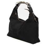 Shop 100% Authentic Second-Hand Gucci Black GG Canvas Zebra Horsebit Hobo Shoulder Bag on labellov.com