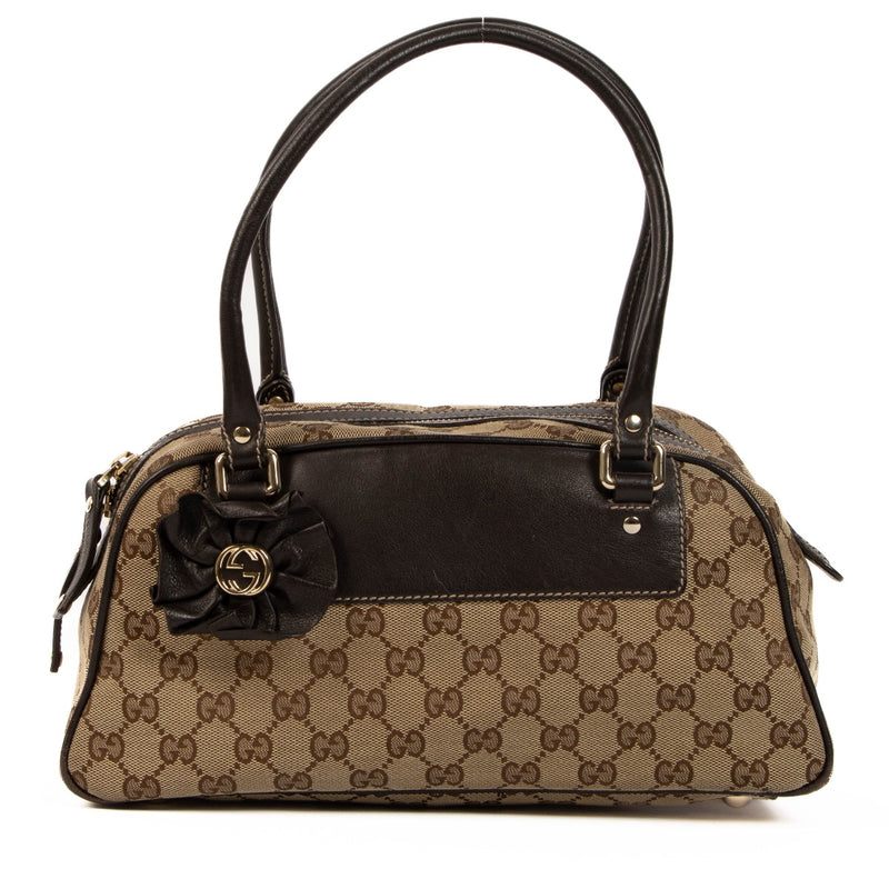 Gucci GG Canvas Trophy Boston Bag