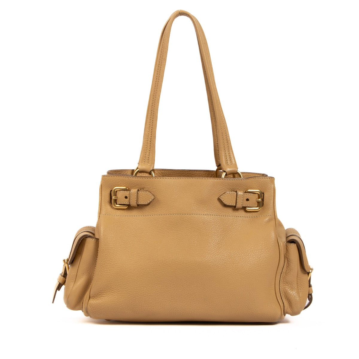 Shop 100% authentic second-hand Prada Sabbia Vitello Daino Shoulder Bag on Labellov.com