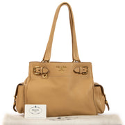 Shop 100% authentic second-hand Prada Sabbia Vitello Daino Shoulder Bag on Labellov.com
