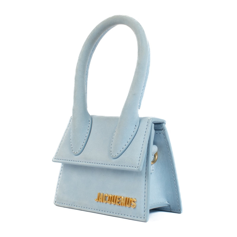 Shop safe online at Labellov in Antwerp, Brussels and Knokke this 100% authentic second hand Jacquemus Blue Suede Le Chiquito Bag