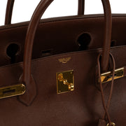 Authentic Hermès Birkin 40 Havane Evergrain GHW - a timeless piece for those who appreciate the pinnacle of craftsmanship.