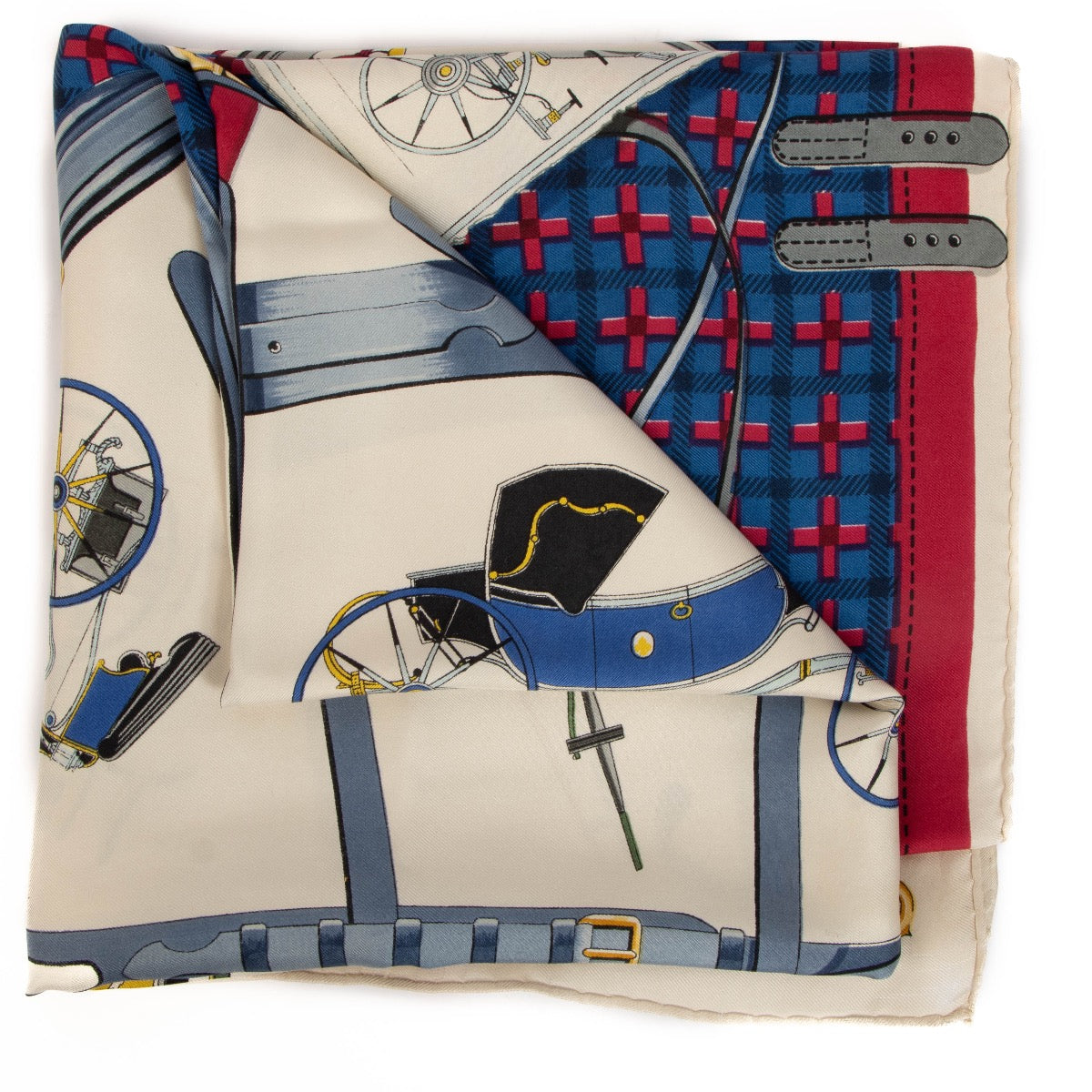 Hermès Multicolor Le Voitures Nouvelles Scarf