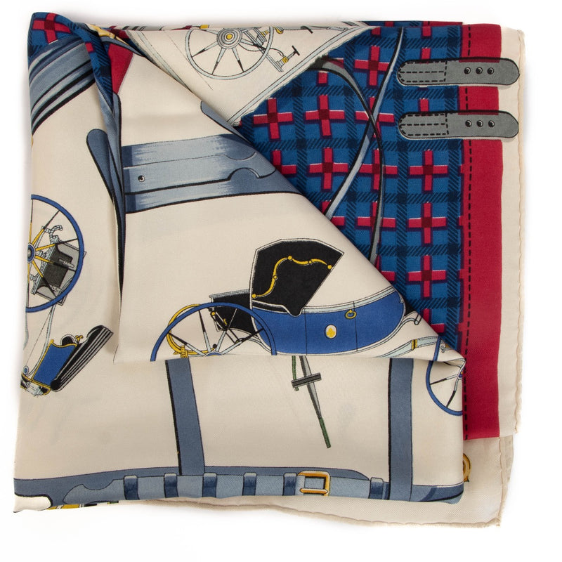 Hermès Multicolor Le Voitures Nouvelles Scarf