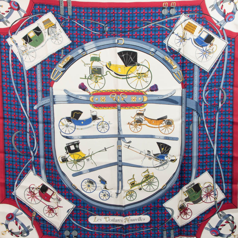 Hermès Multicolor Le Voitures Nouvelles Scarf