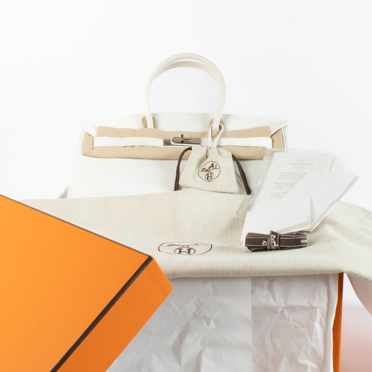 Hermès Birkin 35 White Clemence PHW