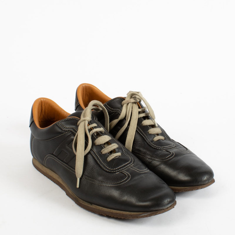 authentic preloved Hermès Brown Quick Sneakers - Size 42 on Labellov.com