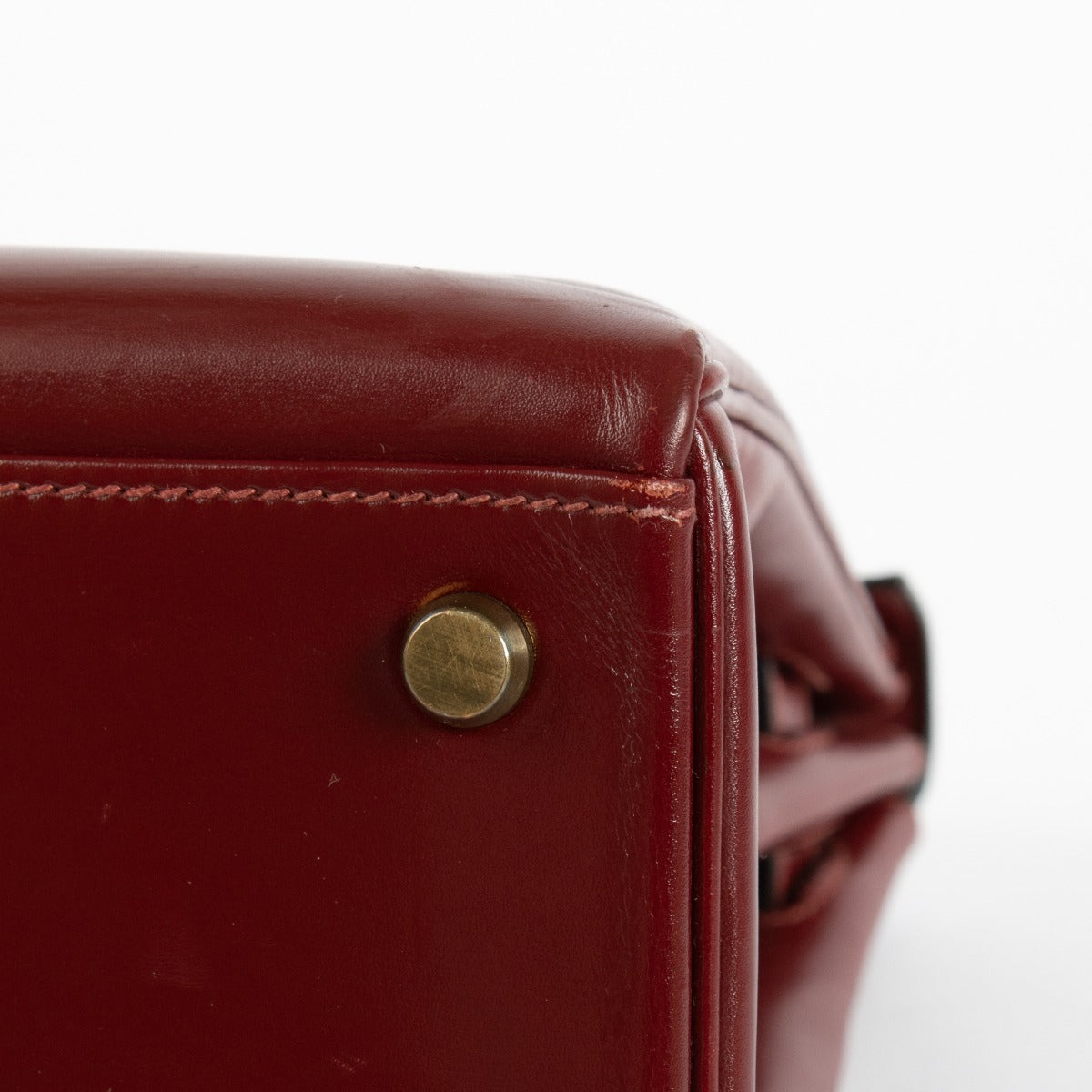 Hermès Vintage Kelly 32 Rouge H Box GHW