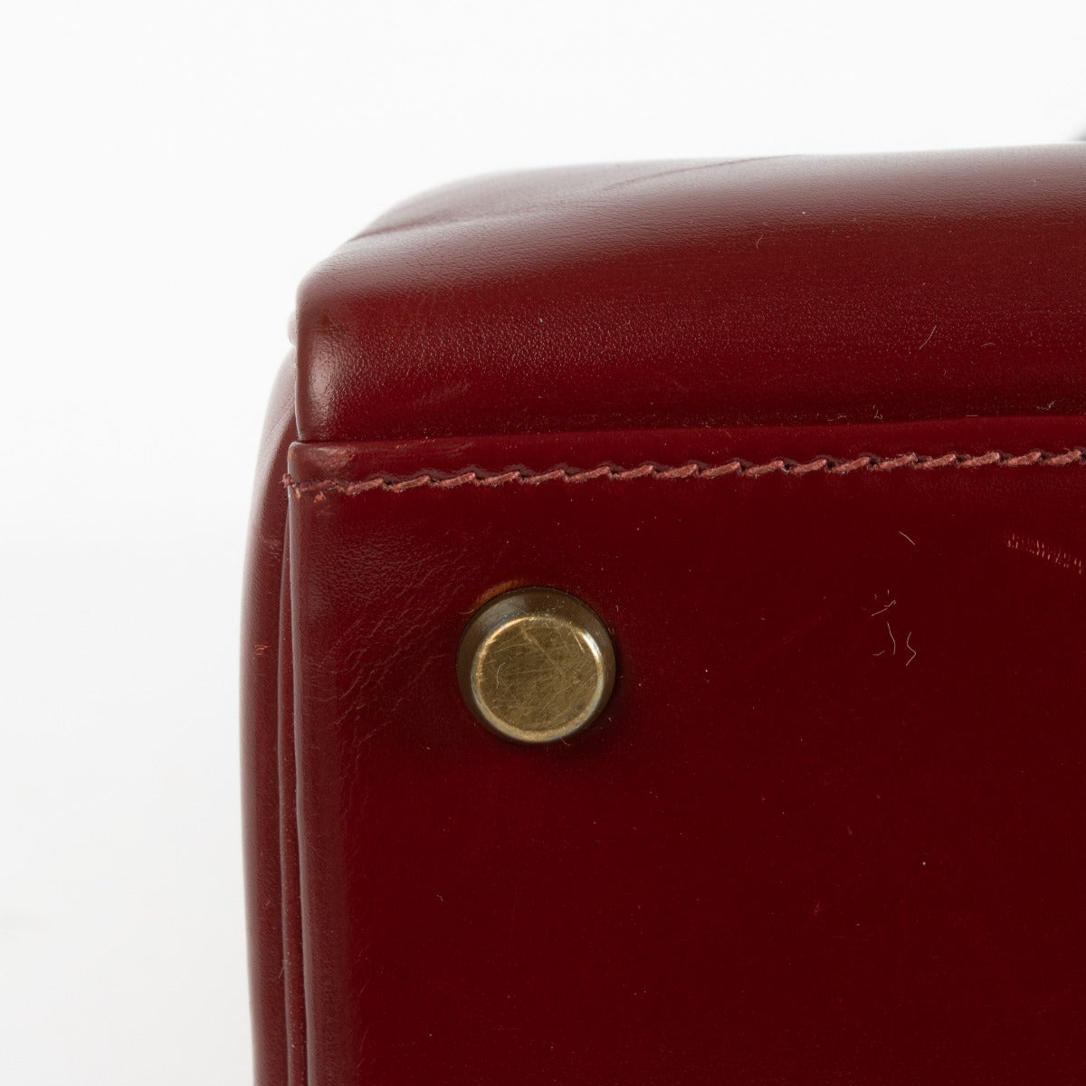 Hermès Vintage Kelly 32 Rouge H Box GHW
