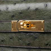 Hermès 1995 Kelly 32 Vert Olive Ostrich