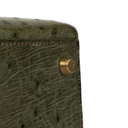 Authentic second hand vintage 1995 Hermès Kelly 32 Vert Olive Ostrich on www.labellov.com