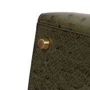 Authentic second hand vintage 1995 Hermès Kelly 32 Vert Olive Ostrich on www.labellov.com