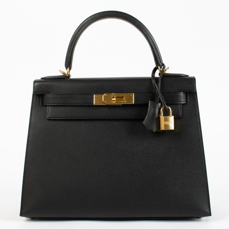 Hermès Kelly 28 Black Epsom GHW