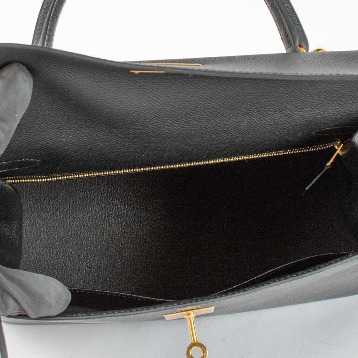Hermès Kelly 28 Zwart Epsom GHW