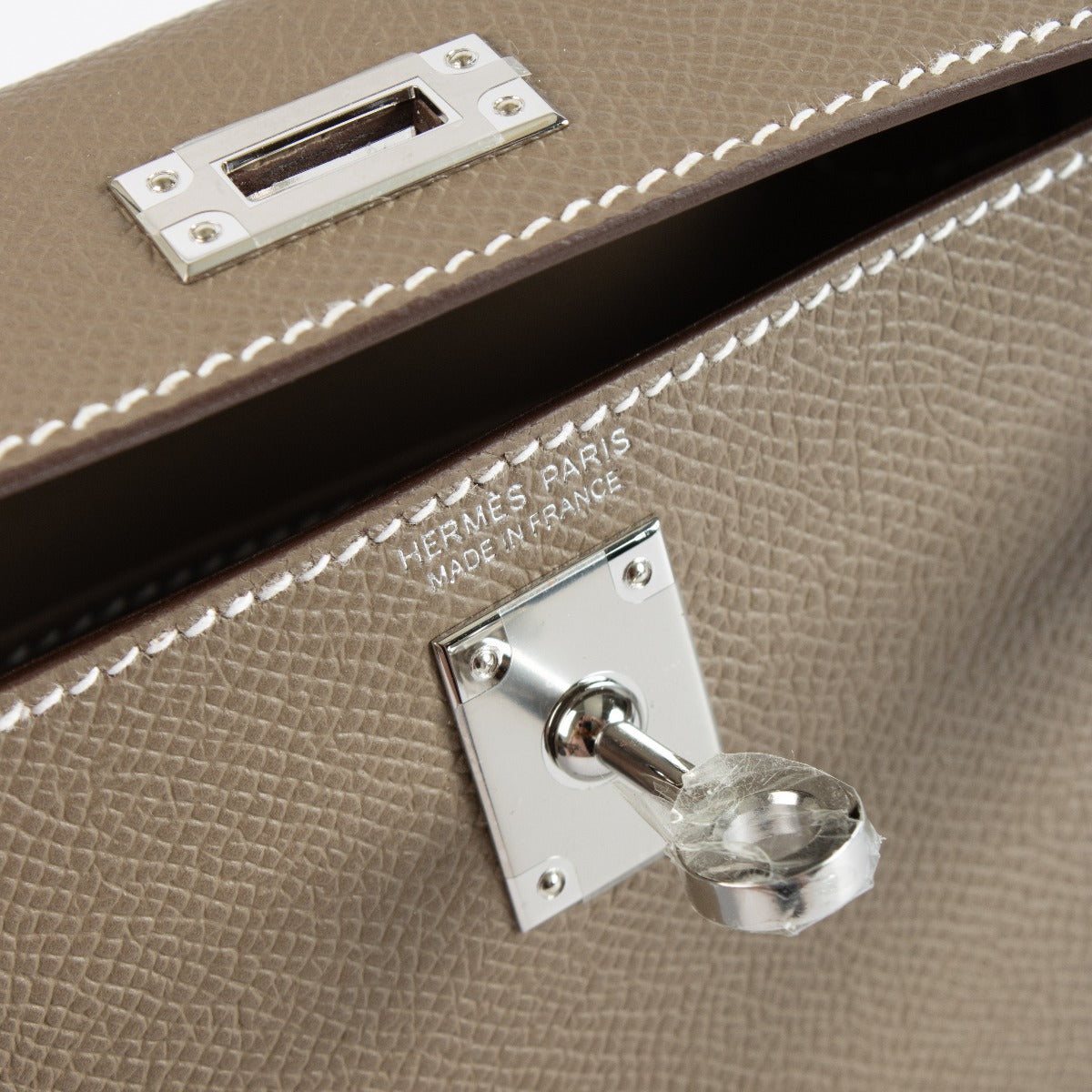 Hermès Kelly Mini II Etoupe Epsom PHW