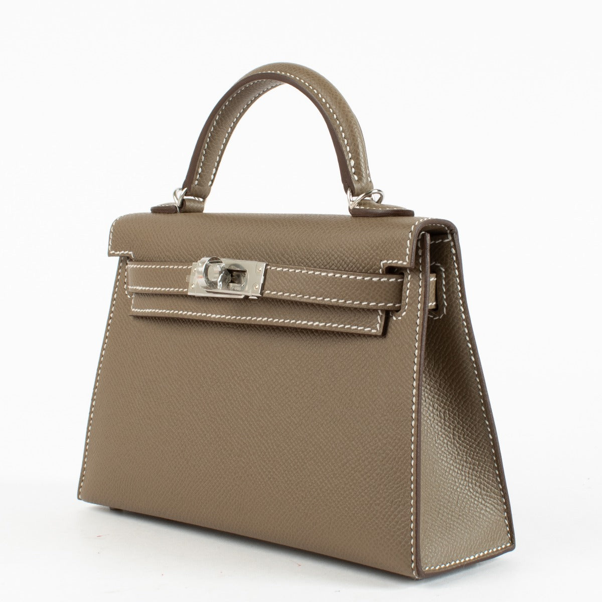 Hermès Kelly Mini II Etoupe Epsom PHW