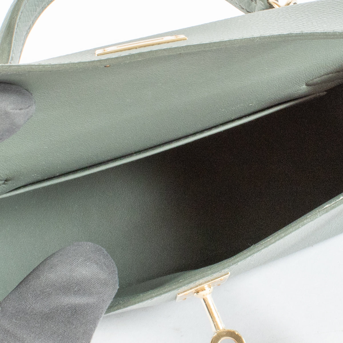 Hermès Kelly Mini II Vert Amande Epsom PBHW