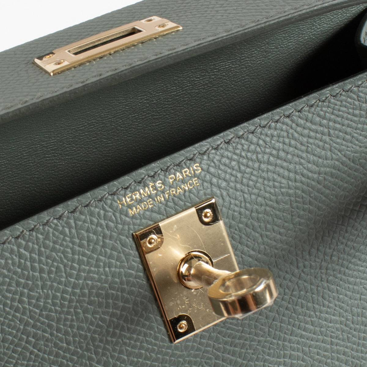 Hermès Kelly Mini II Vert Amande Epsom PBHW
