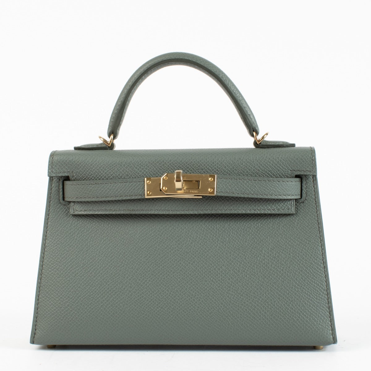 Hermès Kelly Mini II Vert Amande Epsom PBHW