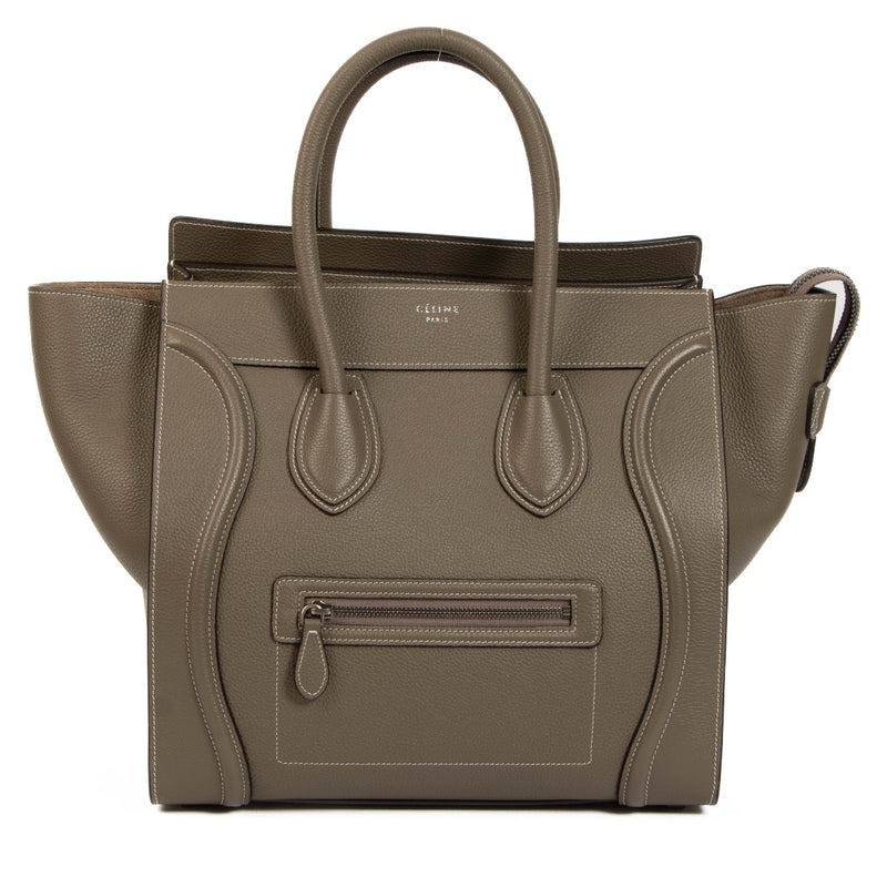 shop 100% authentic second hand Celine Grey Drummed Leather Mini Luggage Bag on Labellov.com