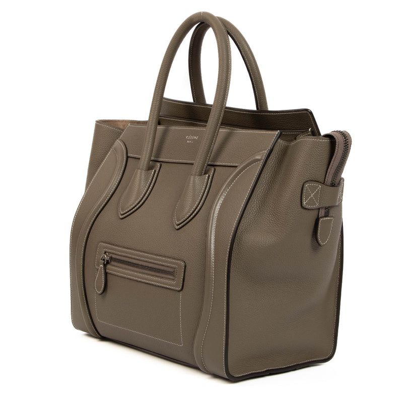 shop 100% authentic second hand Celine Grey Drummed Leather Mini Luggage Bag on Labellov.com