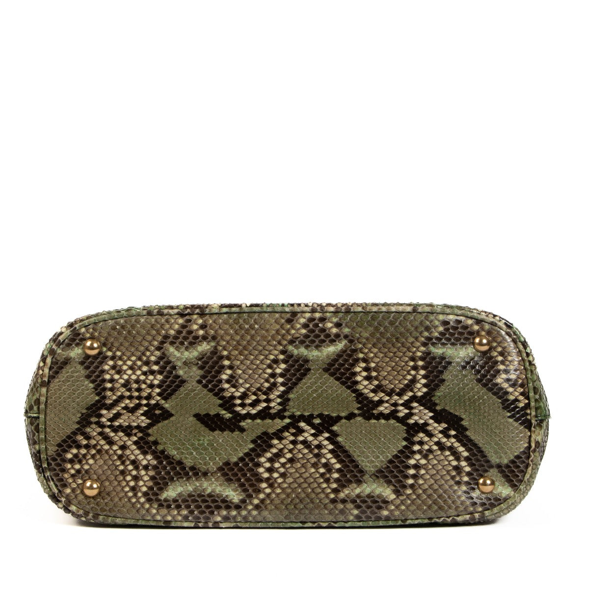 Gucci Bruine Python Horsebit Boodschappentas