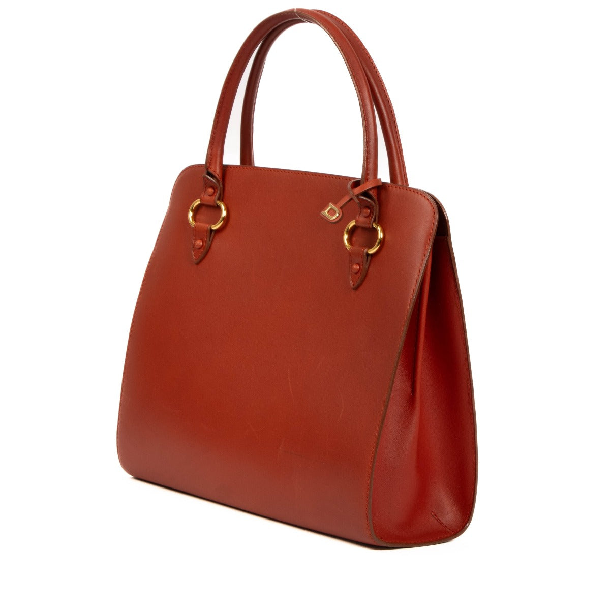 Delvaux Red Corvette Sepia GM Bag