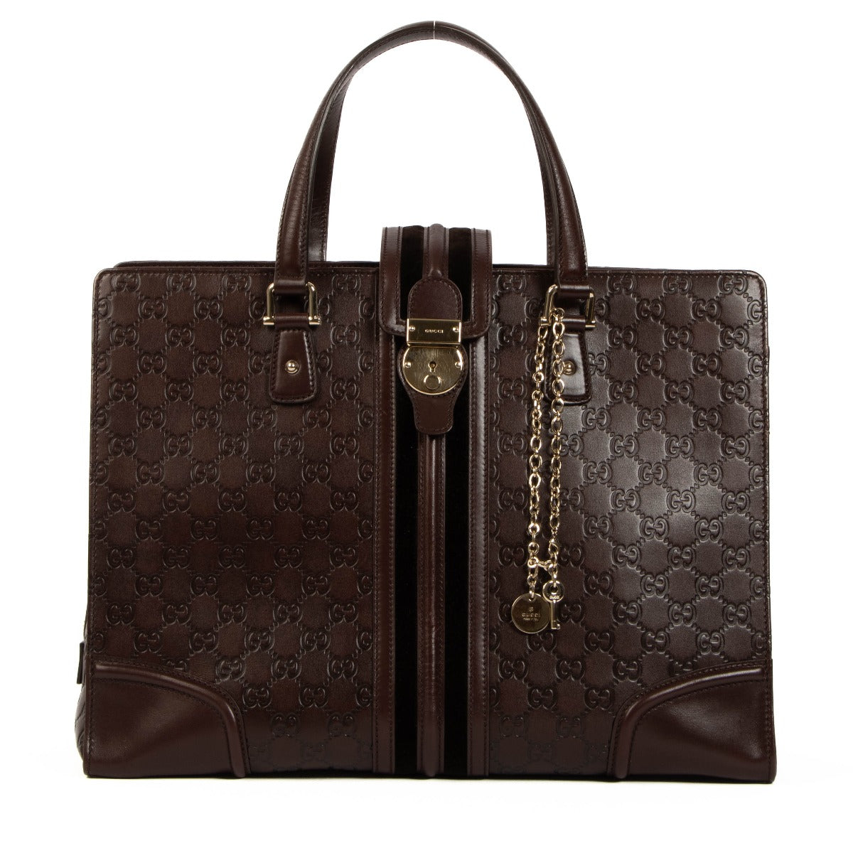 Gucci Brown Guccissima Treasure Large Tote Bag