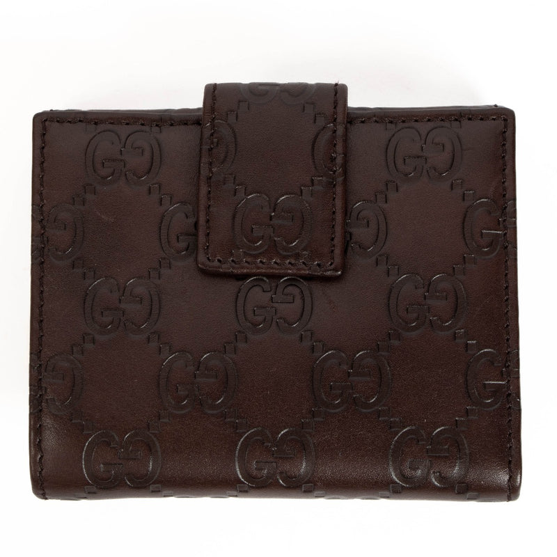 Gucci Brown Guccissima Compact Wallet