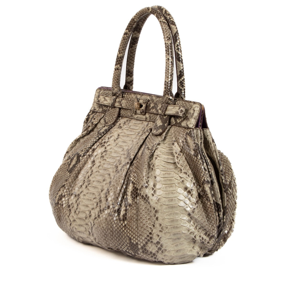 shop 100% authentic second hand Zagliani Python Large Puffy Bag on Labellov.com