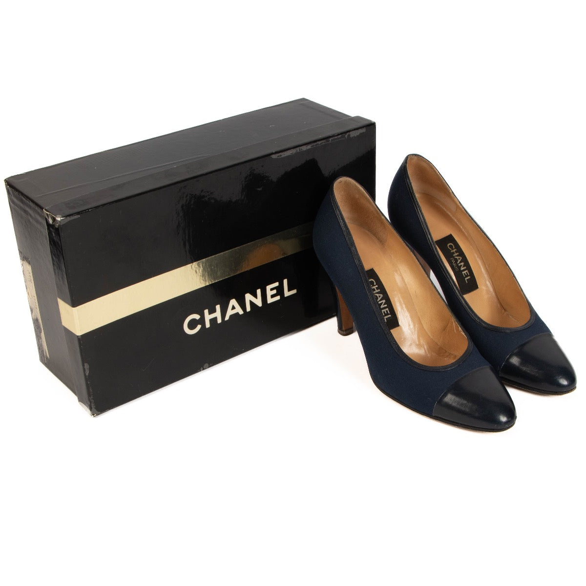 Shop 100% authentic second-hand Chanel Blue Canvas Pumps on Labellov.com