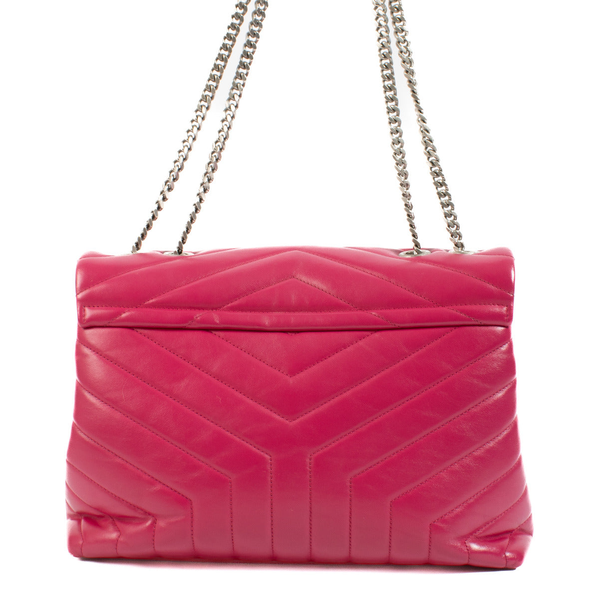 Sac Loulou moyen fuchsia Saint Laurent