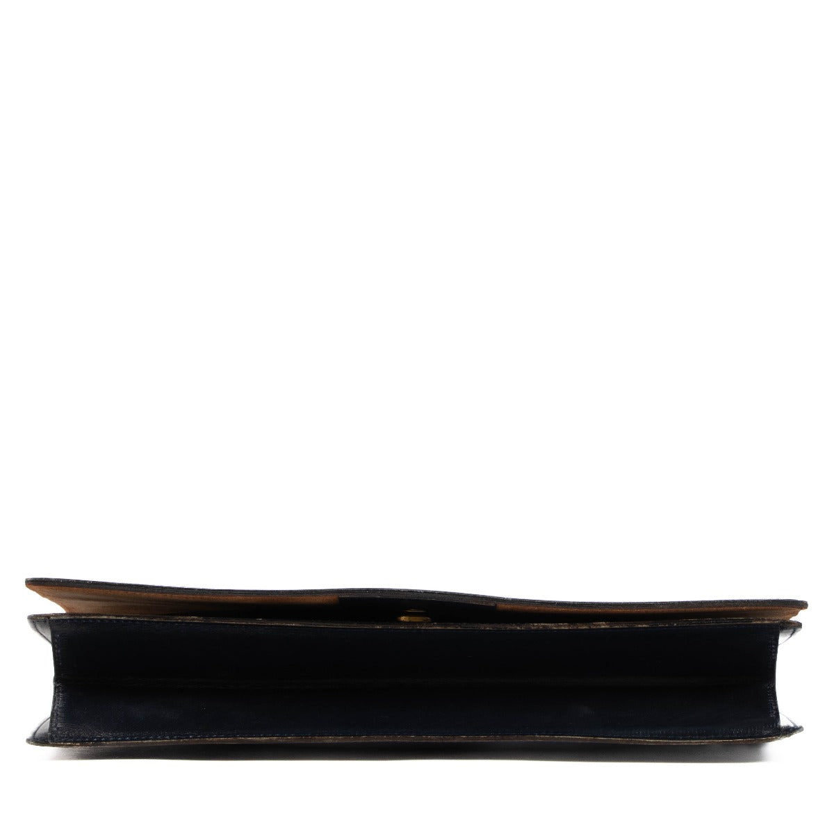 Pochette Delvaux en veau box bleu marine, années 1970