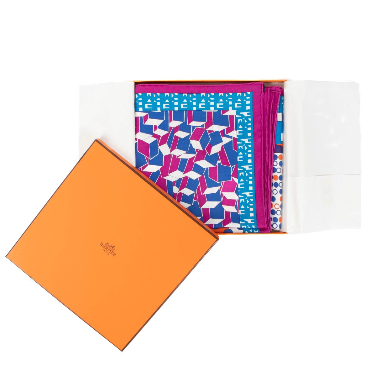 Hermès Ex-Libris en Cravates Silk 90 Scarf