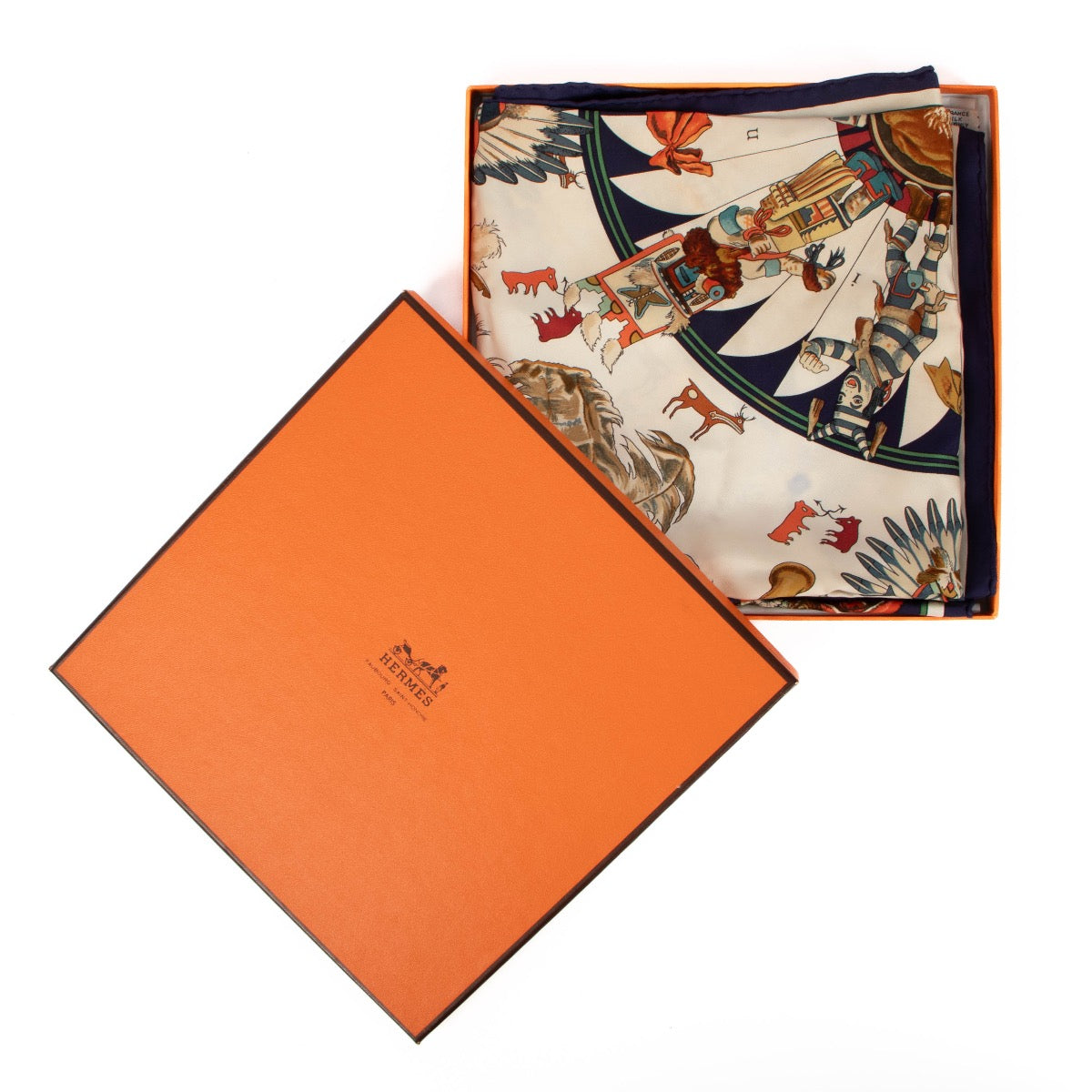 shop 100% authentic second hand Hermès Kachinas Silk Scarf on Labellov.com