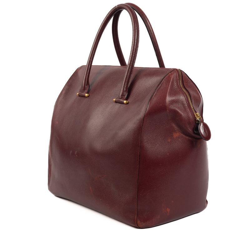 Shop 100% authentic second-hand Cartier Burgundy Leather Travel Bag on Labellov.com