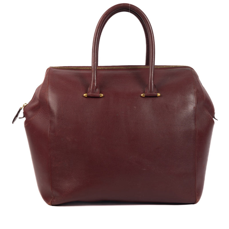 Shop 100% authentic second-hand Cartier Burgundy Leather Travel Bag on Labellov.com