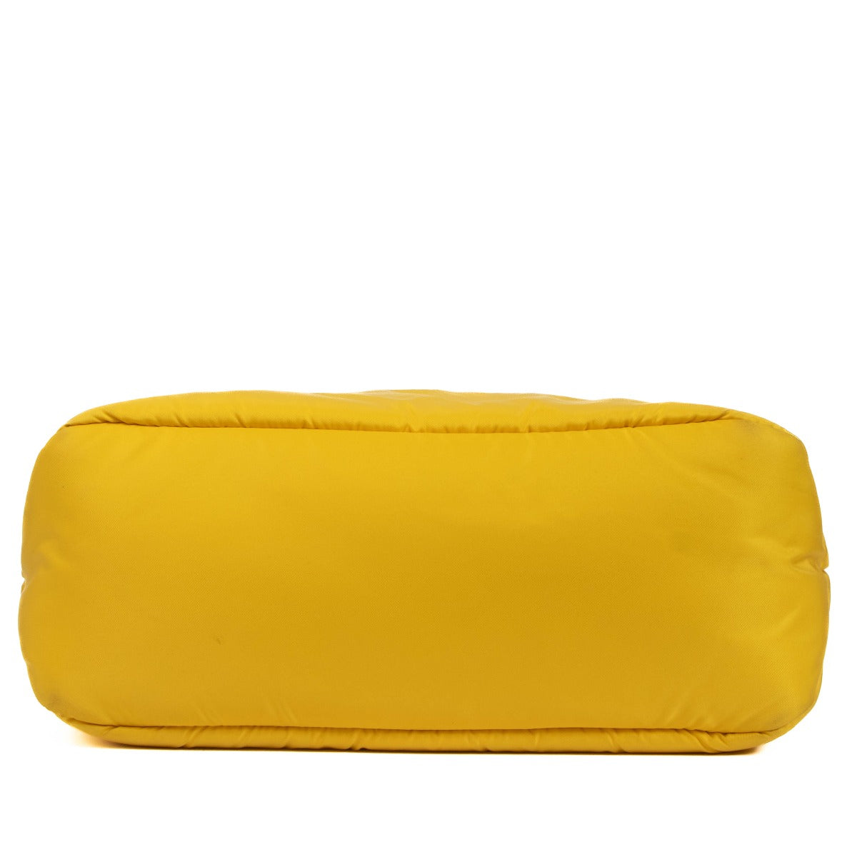 Prada Yellow Padded Nylon Medium Tote Bag