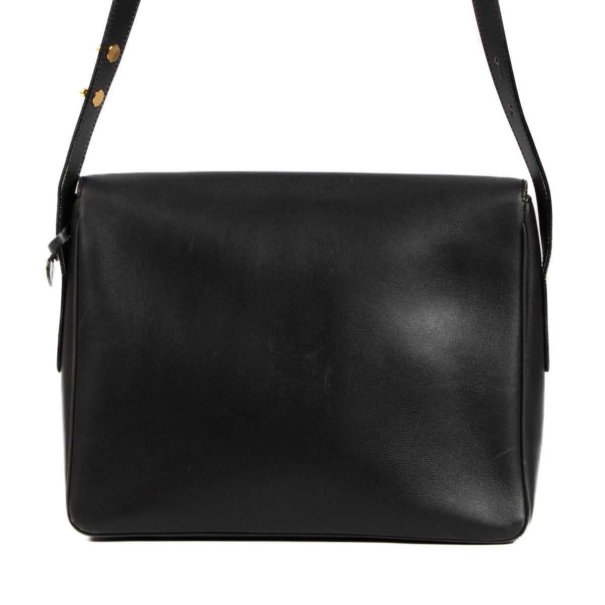 Delvaux Brown Box Calf Poirier Shoulder Bag