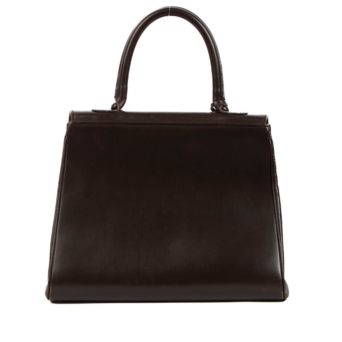 Delvaux 1970s Brown Box Calf Brillant MM