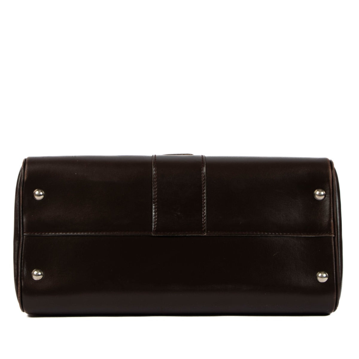 Delvaux 1970s Brown Box Calf Brillant MM