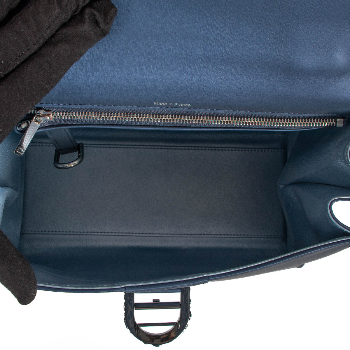 Delvaux Brillant MM en satin bleu comète