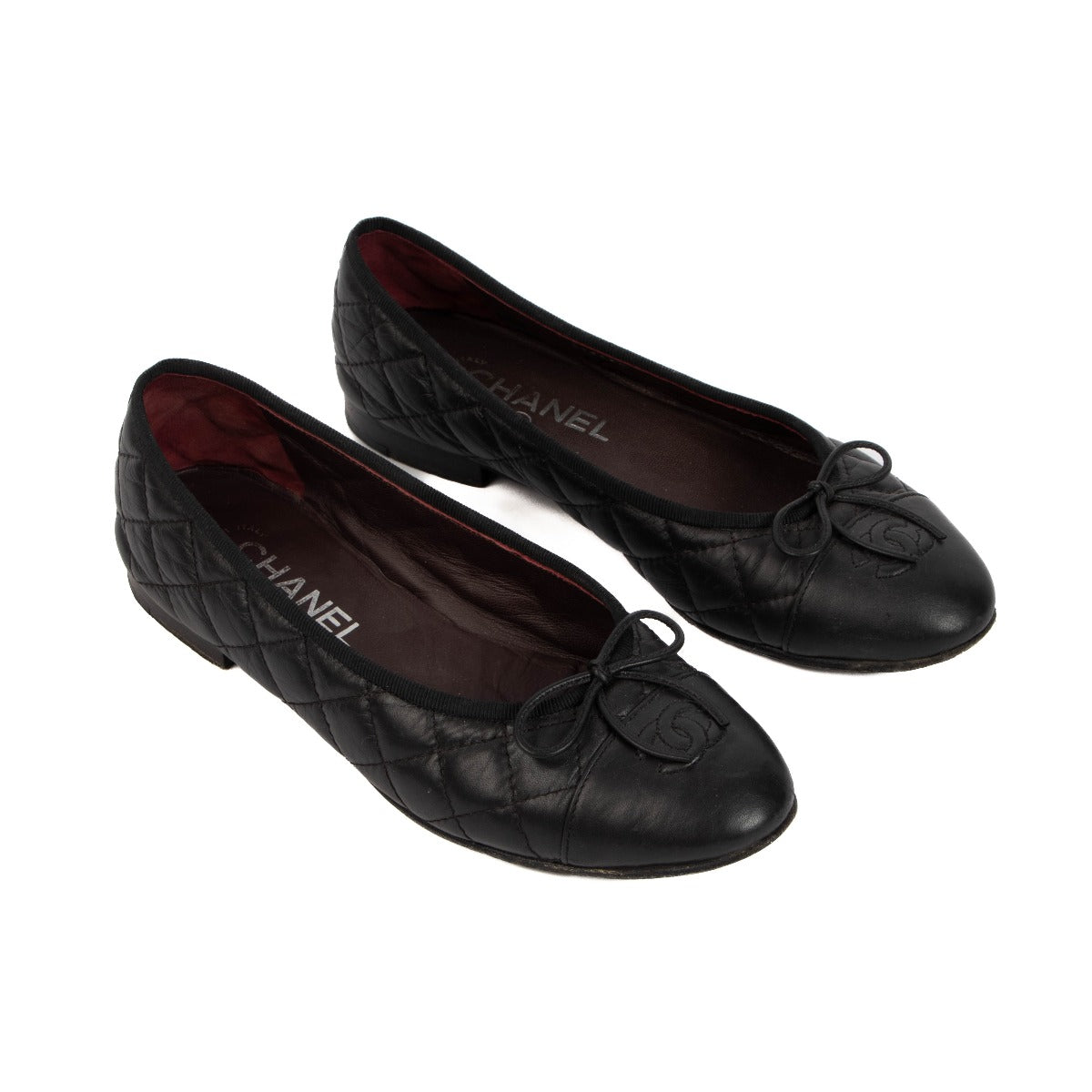 Chanel Black Quilted Lambskin Ballet Flats