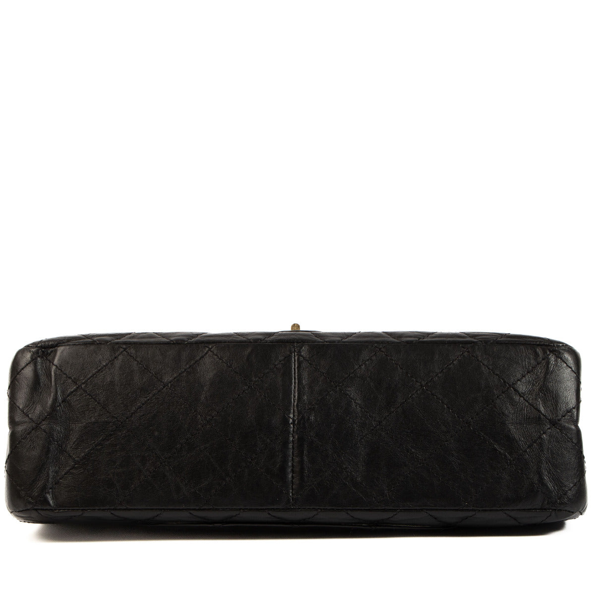 Chanel Black Aged Calfskin Maxi 2.55 Bag